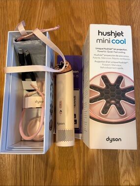 Dyson HushJet Mini Cool Fan w/ Accessories - Stone / Blush Like New in Box